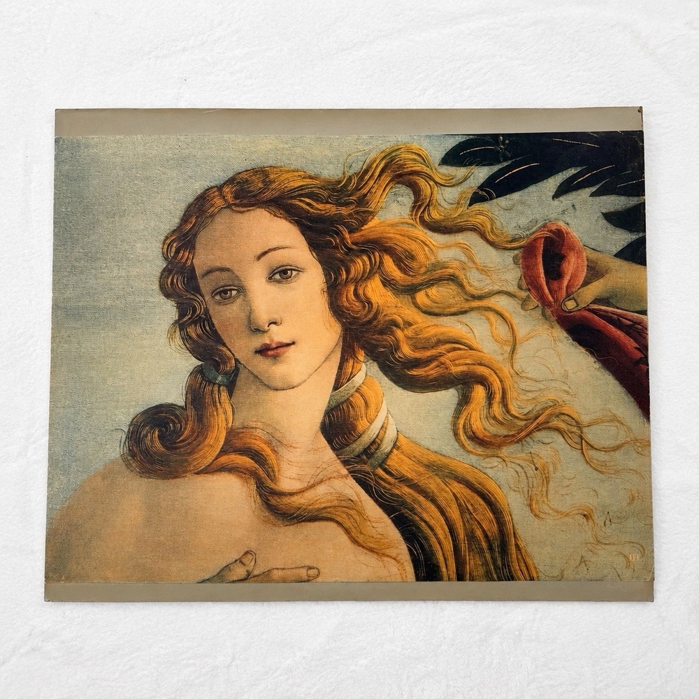 Vintage Botticelli Birth of Venus Detail Print Italian Lithograph IFI 11x15 Art